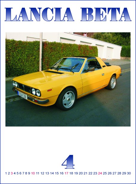 April 2005 Lancia Beta Kalender