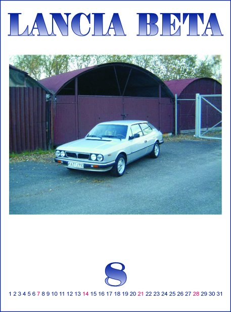 August 2005 Lancia Beta Kalender