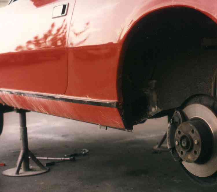 Lancia Beta Spider, Baujahr 1981, Rost im hinteren Radkasten