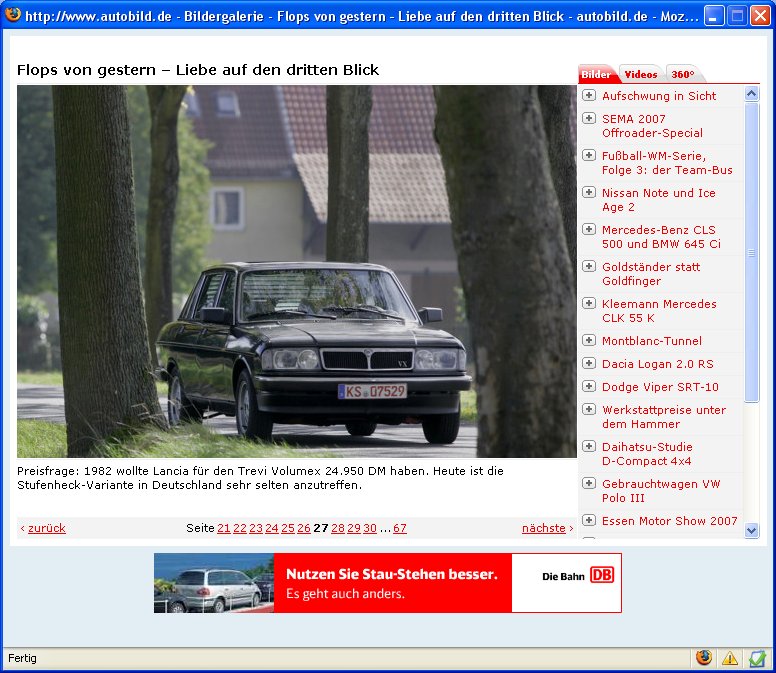 Lancia Beta Trevi in der Autobild Classic 11/2007