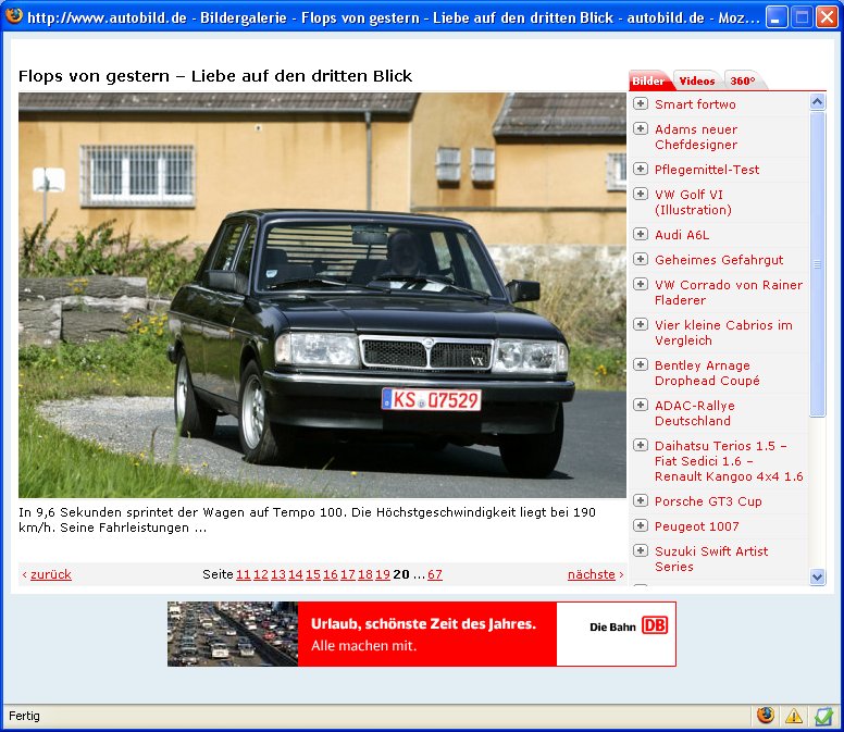 Lancia Beta Trevi in der Autobild Classic 11/2007