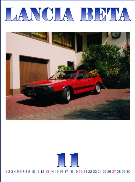 November 2005 Lancia Beta Kalender